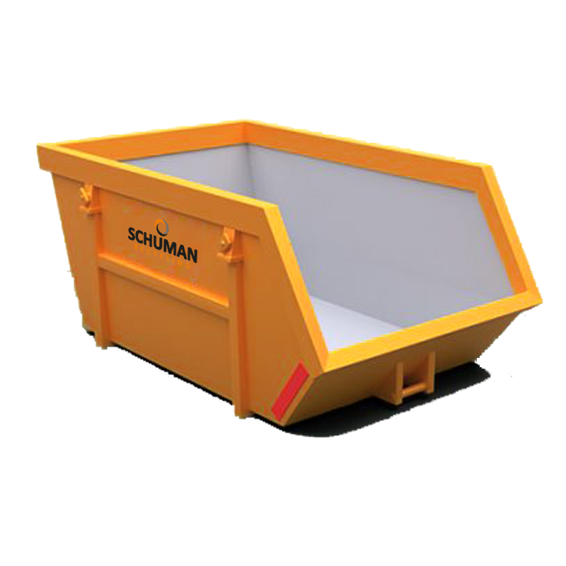 Oranje 6m³ groenafvalcontainer van Schuman Recycling